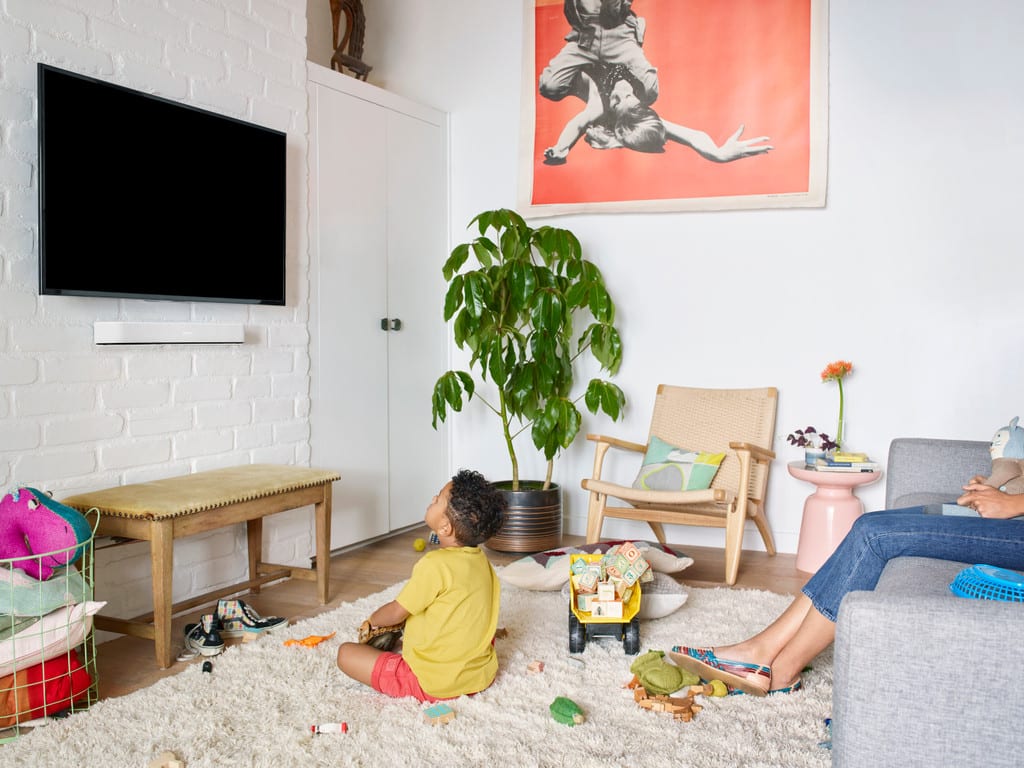 Sonos Beam Wallmount wit - lifestyle - Speaker beugel