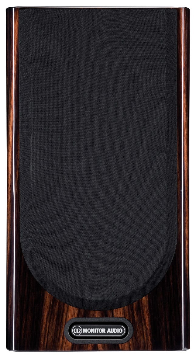 Monitor Audio Gold 100 5G ebony - frontaanzicht met grill - Boekenplank speaker