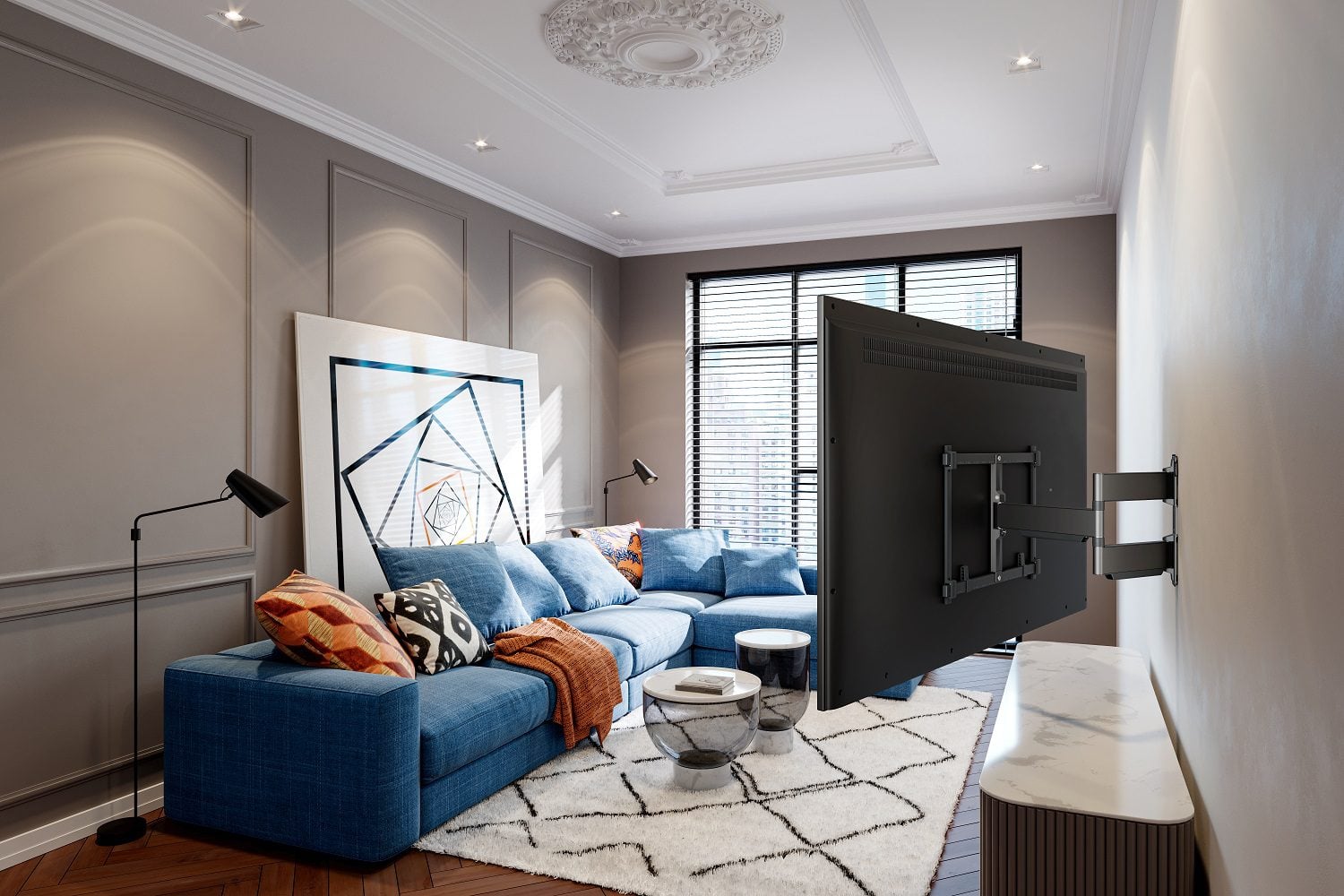 Vogels Elite TVM 5645 draai 40-77″ zwart - TV beugel