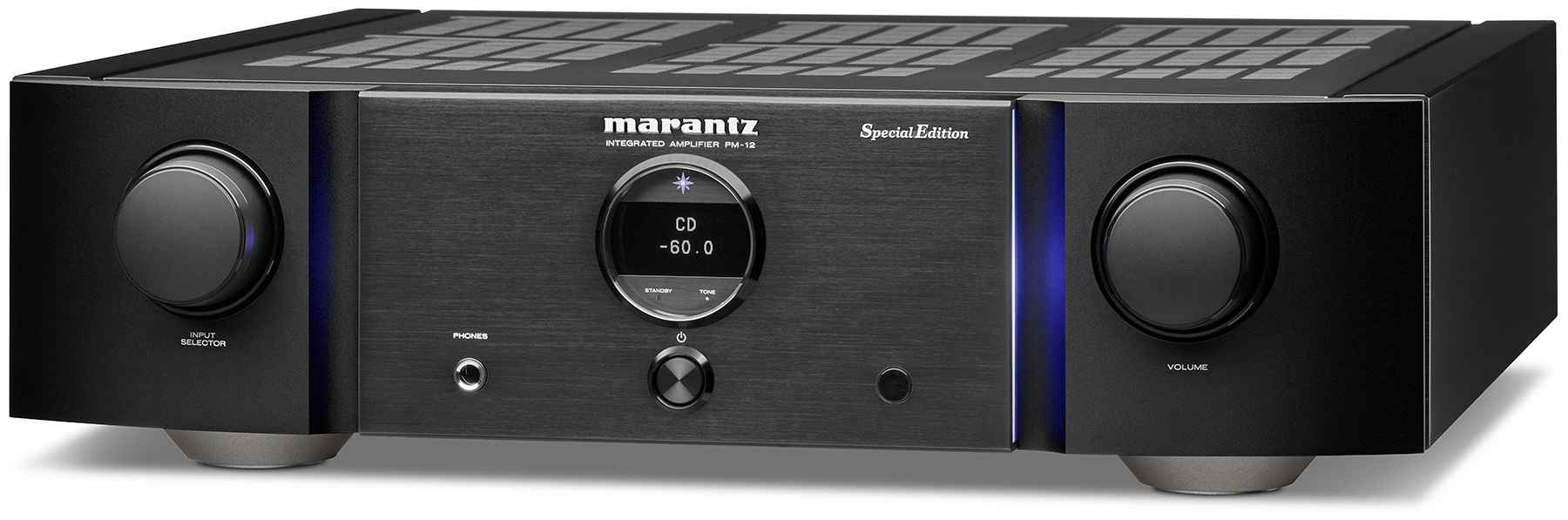 Marantz PM-12 SE zwart - zij frontaanzicht - Stereo versterker