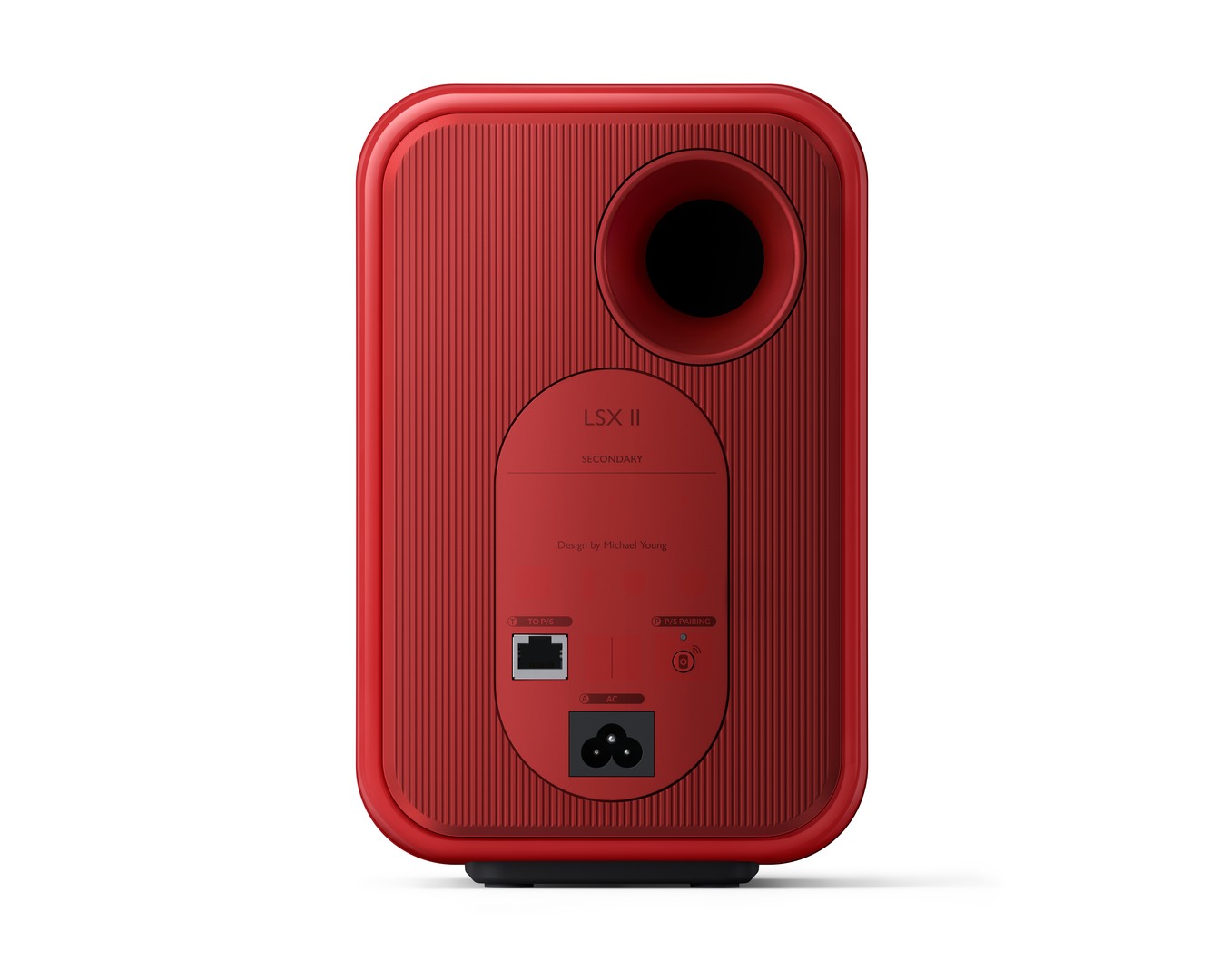 KEF LSX II lava red - achterkant - Actieve speaker