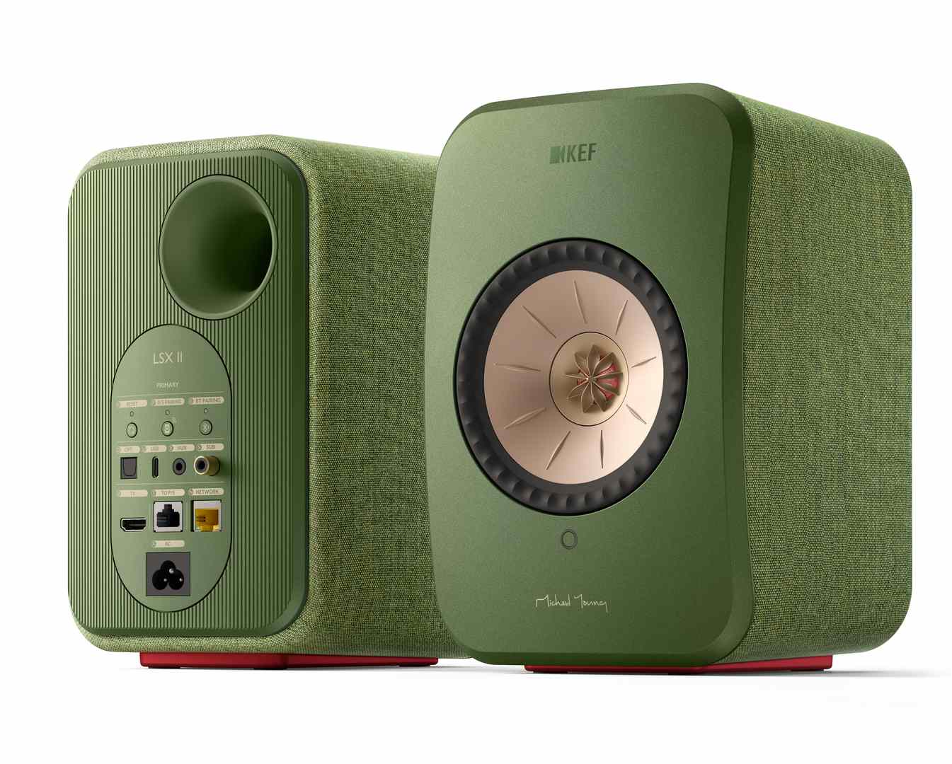 KEF LSX II olive green - paar - Actieve speaker
