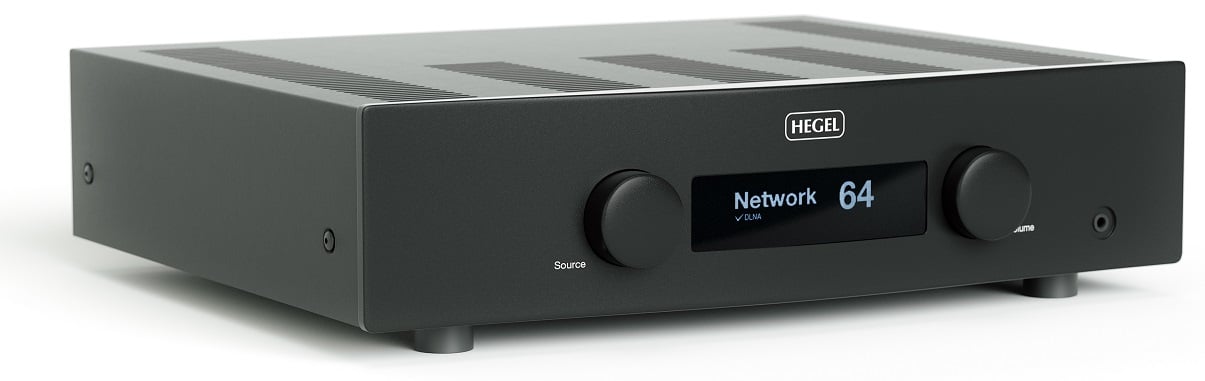 Hegel H190 zwart - zij frontaanzicht - Stereo versterker
